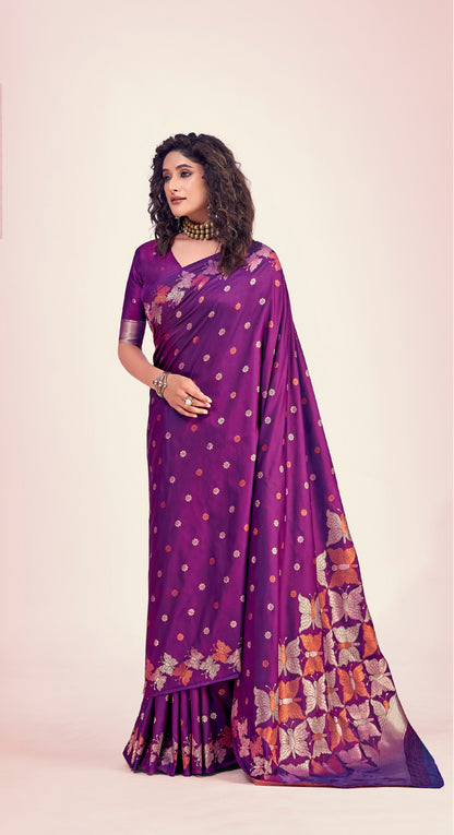 Woven Design Zari Pure Silk Banarasi Saree