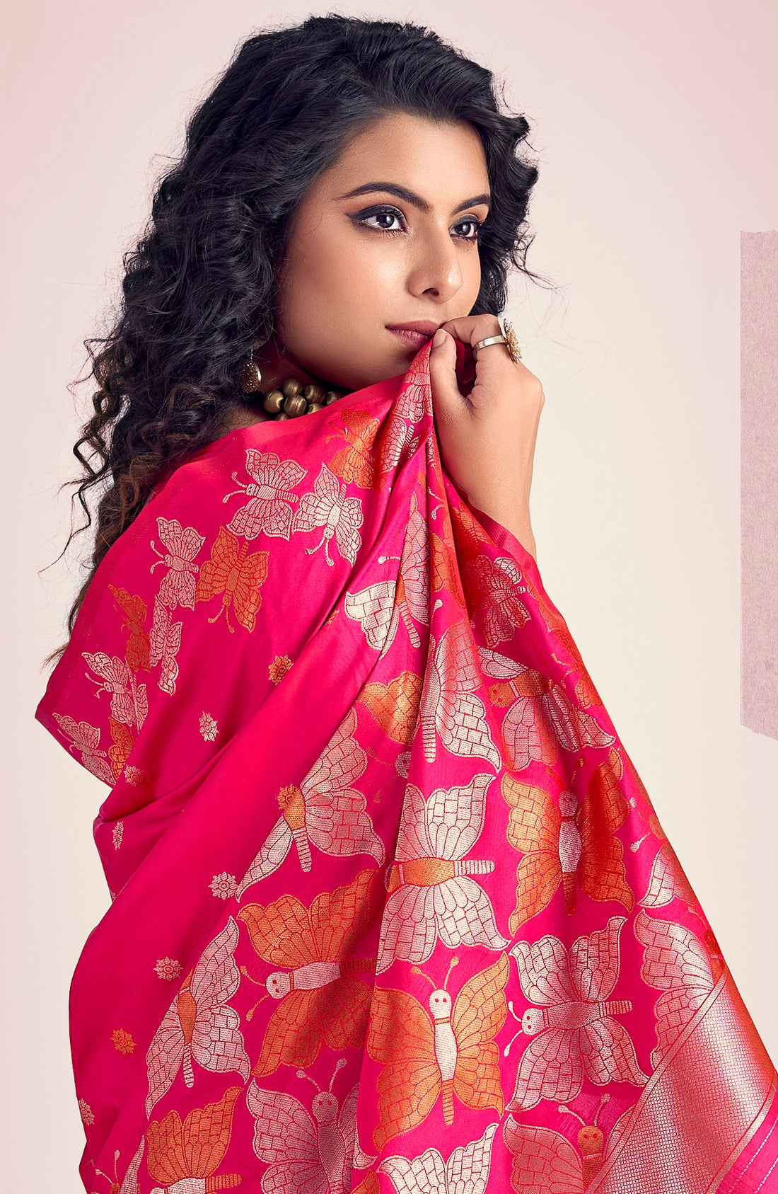 Ethnic Motifs Woven Design Zari Pure Silk Banarasi Saree