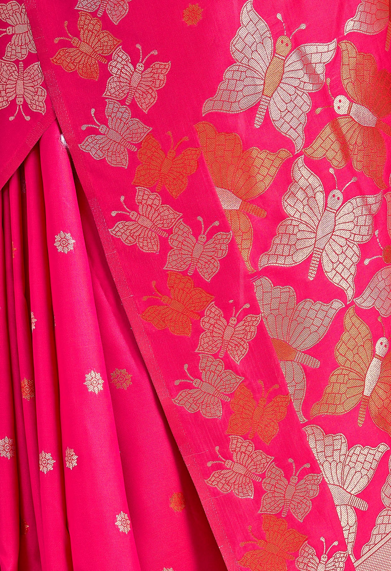 Ethnic Motifs Woven Design Zari Pure Silk Banarasi Saree