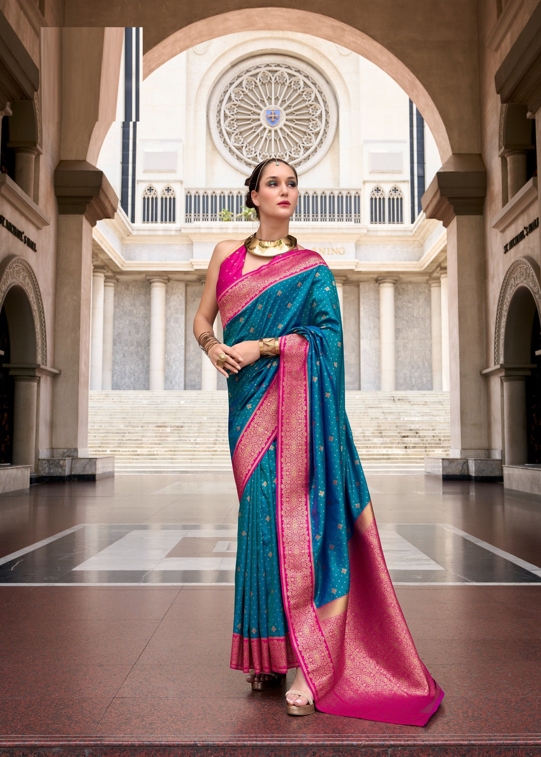 Woven Design Zari Pure Silk Kanjeevaram Saree