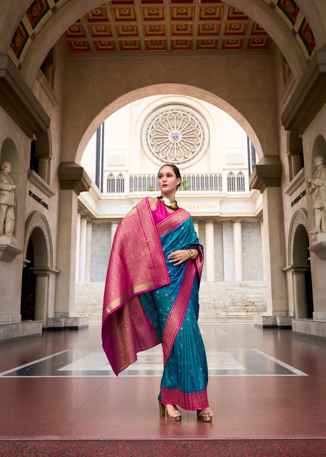 Woven Design Zari Pure Silk Kanjeevaram Saree