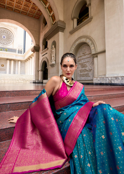 Woven Design Zari Pure Silk Kanjeevaram Saree