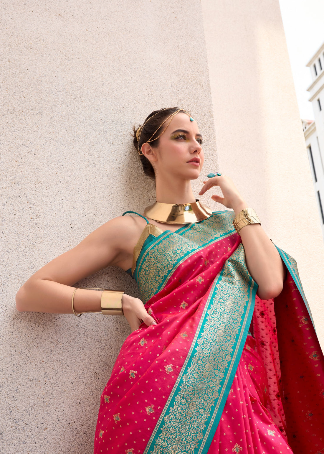 Ethnic Motifs Woven Design Pure Silk Kanjeevaram Saree