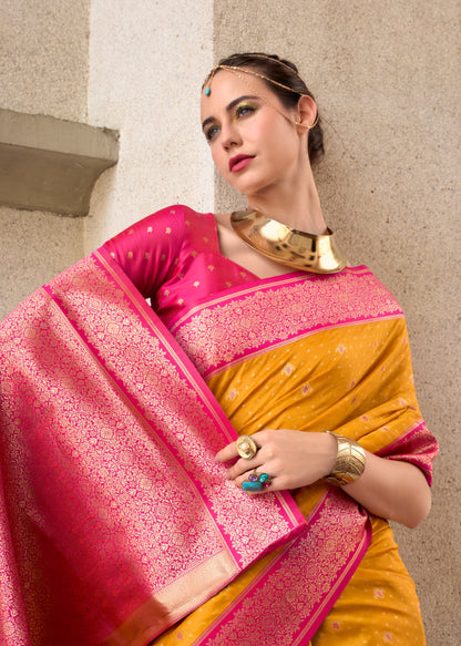 Woven Design Zari Pure Silk Kanjeevaram Saree
