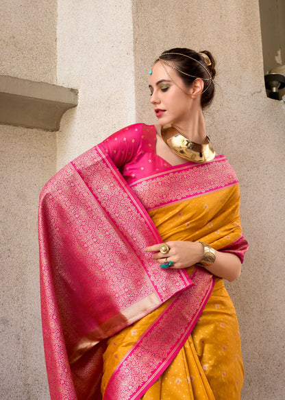 Woven Design Zari Pure Silk Kanjeevaram Saree